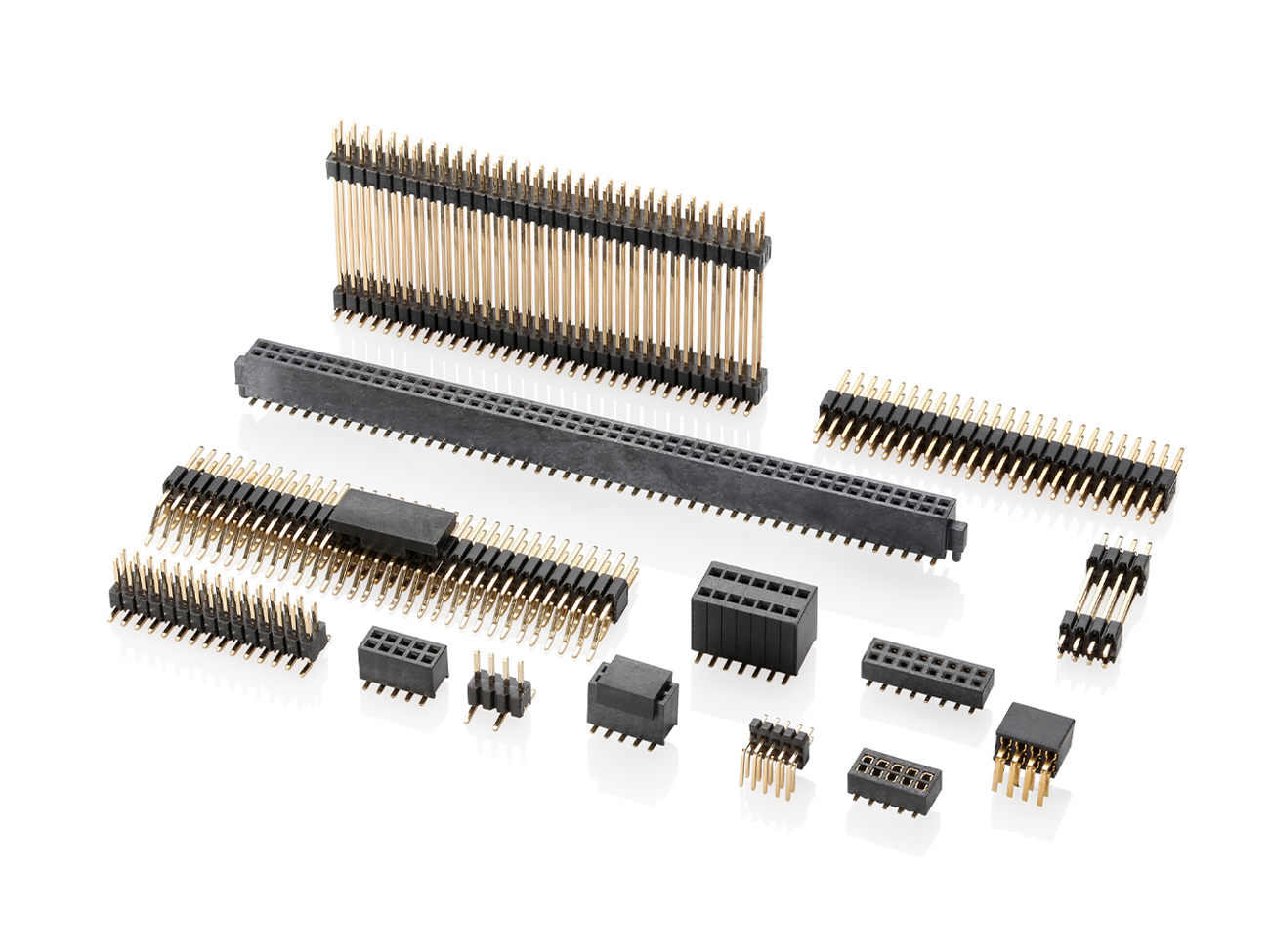 HRS-1271 Series 1.27mm Pitch (.050＂) 排針排母牛角連接器