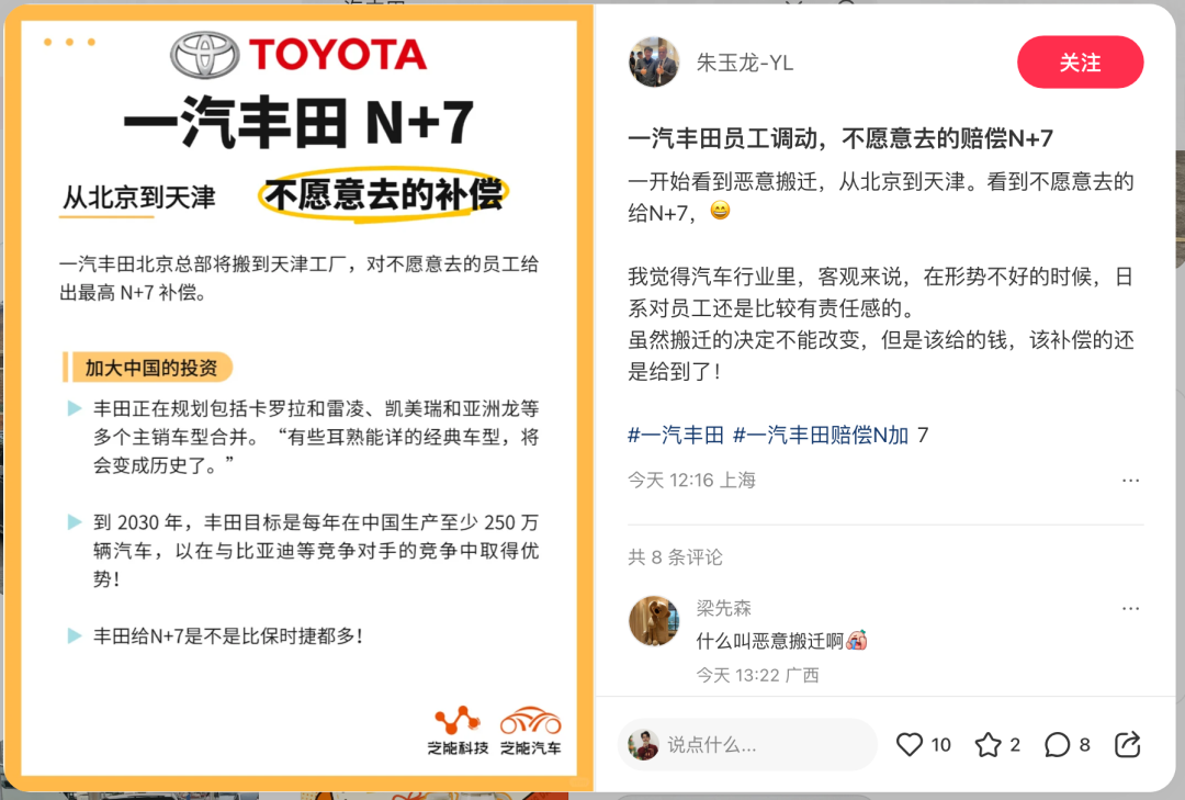 曝一汽豐田重大調(diào)整！多款車型合并
